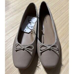 Time And Tru Women Size 10 Tan Ballet Flats Wedding Dance Travel Casual Prom NWT